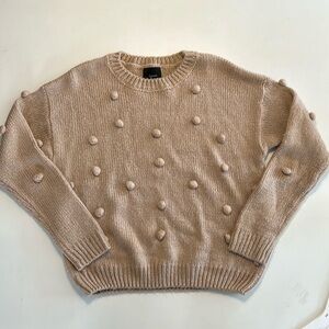 Blush pink sweater with knot detail